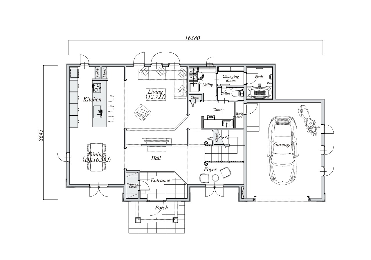 Floor Plan 1F & 2F